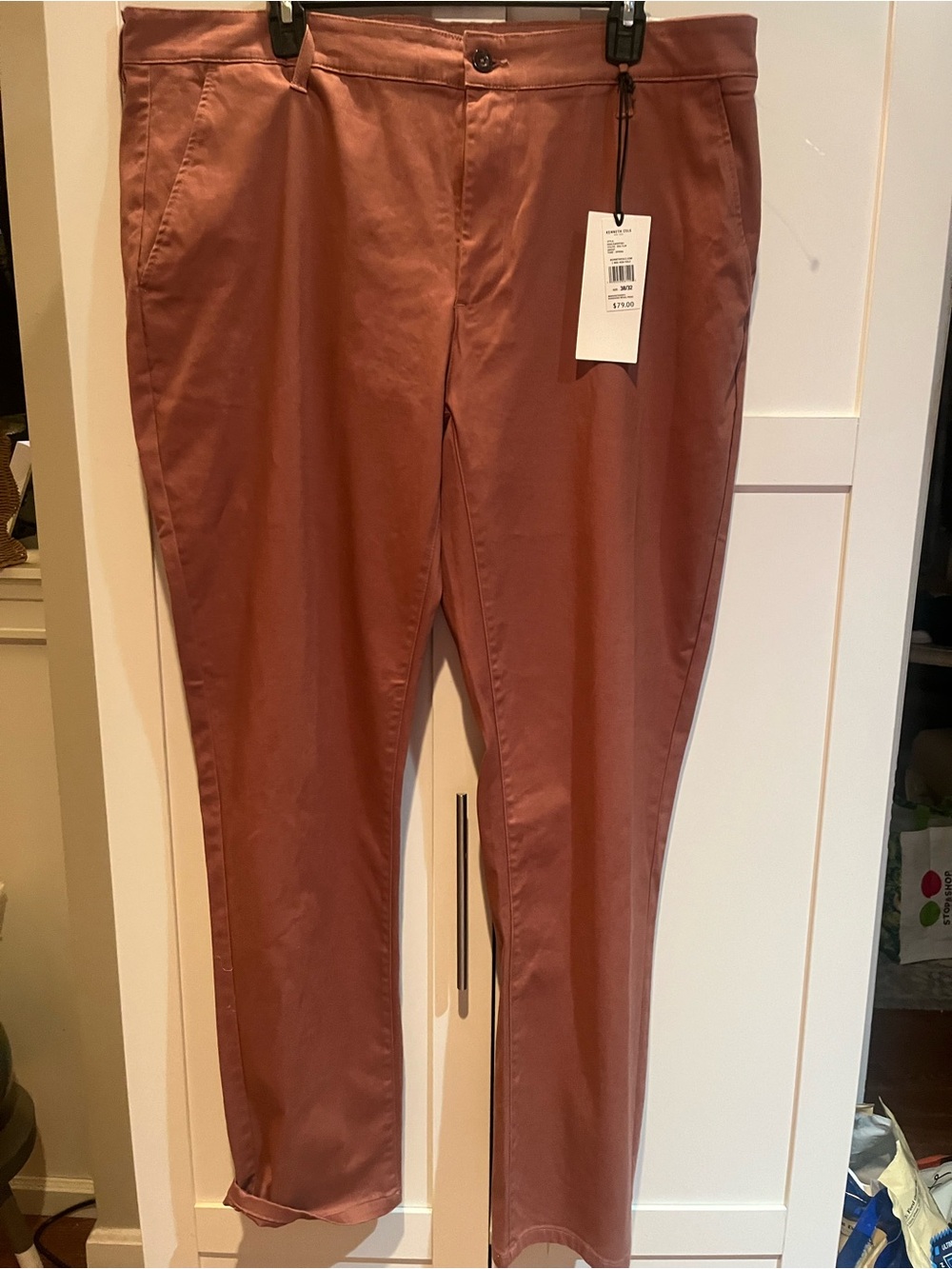 Kenneth Cole Men's Slim Chinos in   color Red Clay